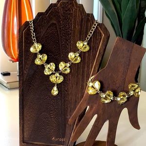 Leslie Danzis Lemon Crystal Necklace Set